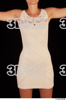 Upper body white dress of Little Caprice 0001